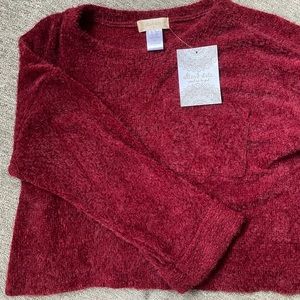 Red Cropped Sweater